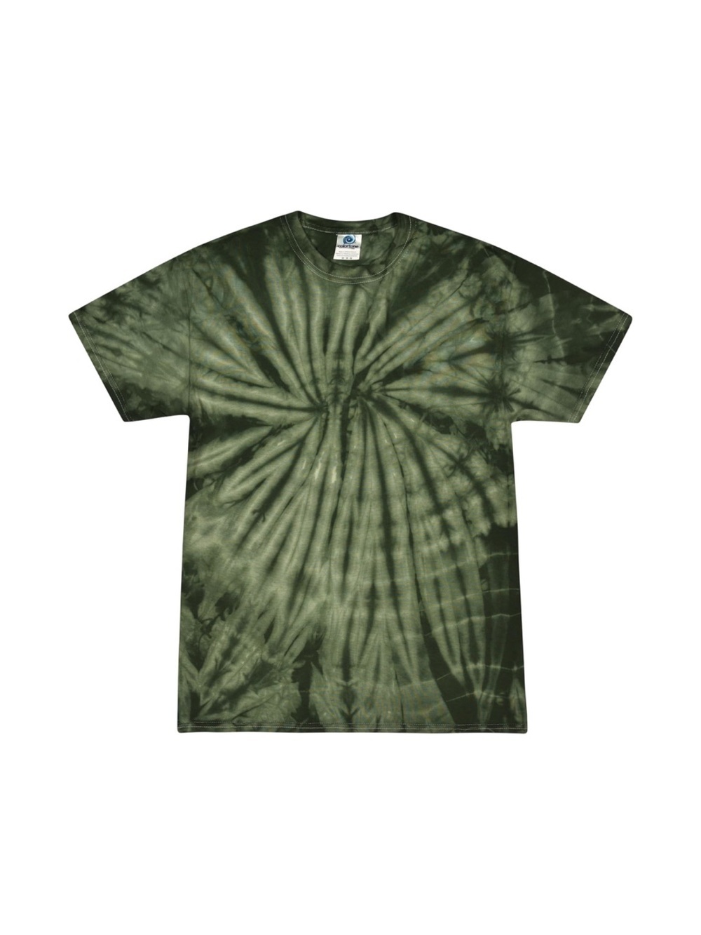 Women’s Tie Dye Green Short Sleeve T-Shirt Spider Tie-Dye Large